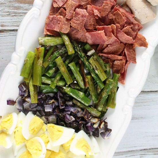 Roasted Asparagus Cobb Salad