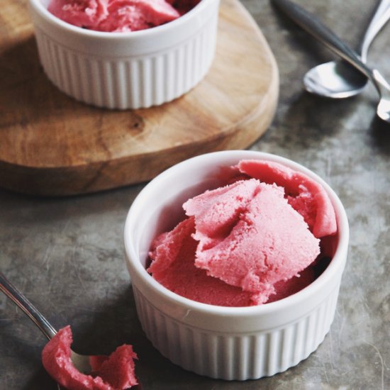 Vegan blood orange sherbet