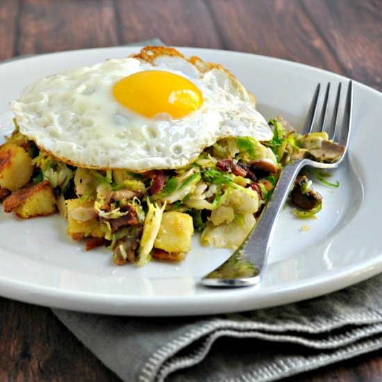 Sweet Potato Brussels Sprout Bacon