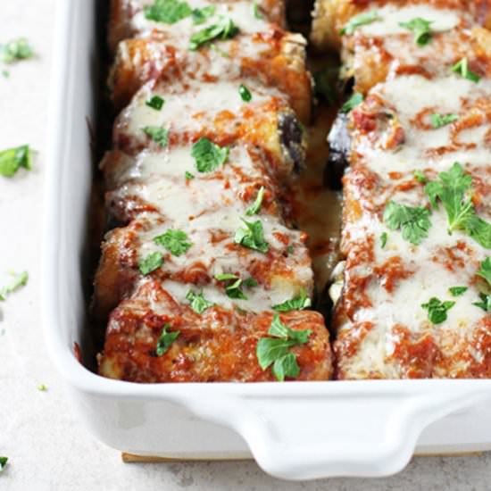 Baked eggplant rollatini