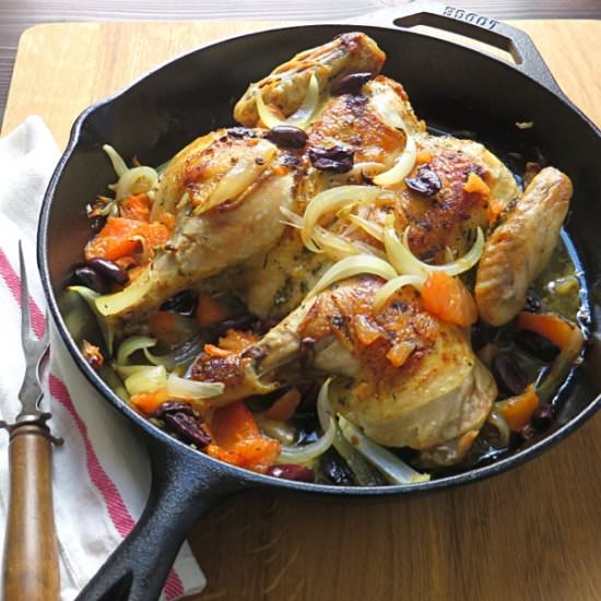 Spatchcocked citrus chicken