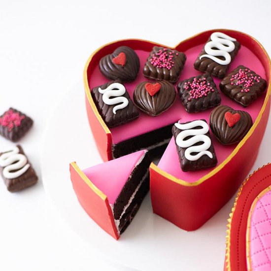 Valentine’s Candy Box Cake