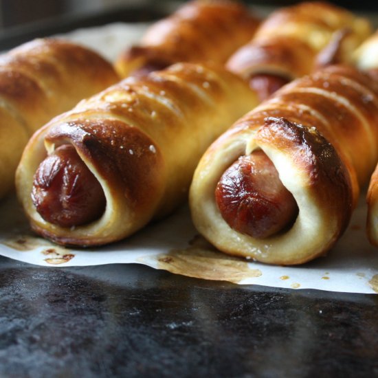 Beer Pretzel Dogs