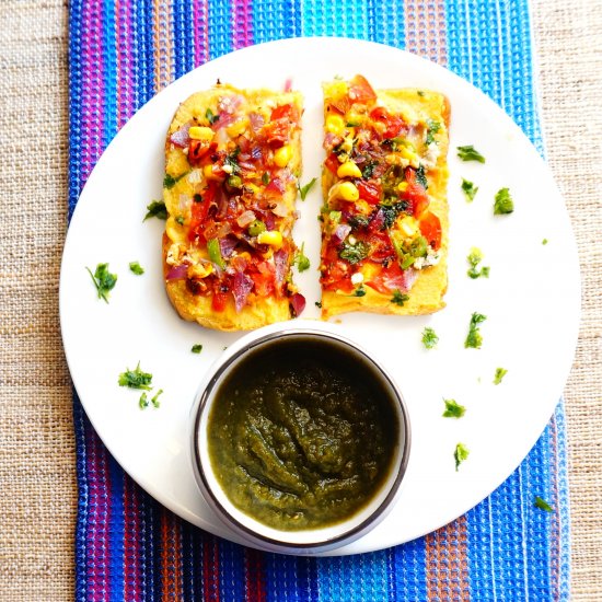 Gram Flour Veggie Toast