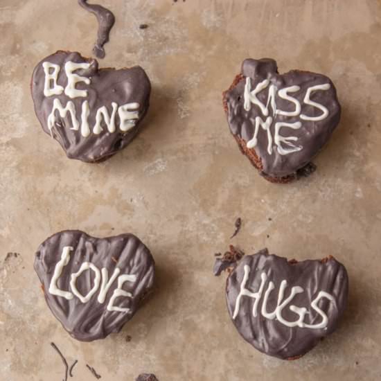 Conversation Heart Brownies