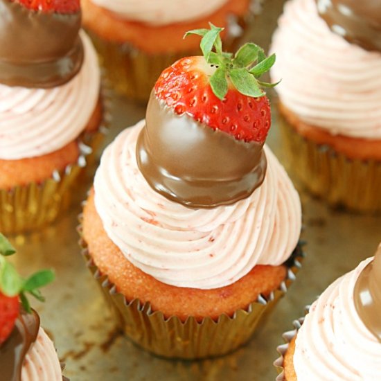 Nutella Strawberry Cupcakes