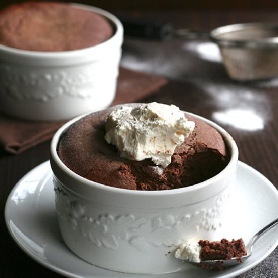 Boozy Chocolate Souffle