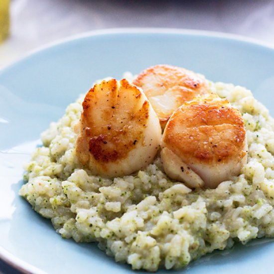 Oven-Baked Risotto with Scallops