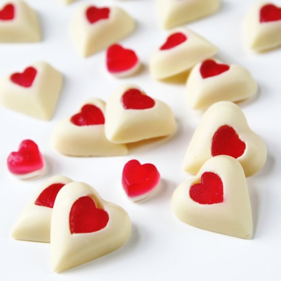 White Chocolate Hearts