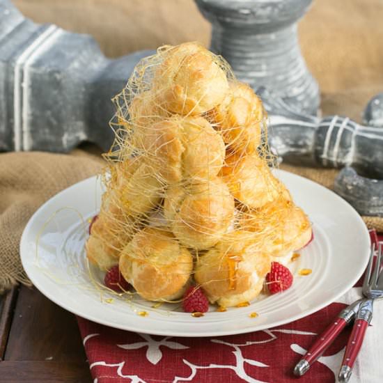 Lemon Cream Croquembouche