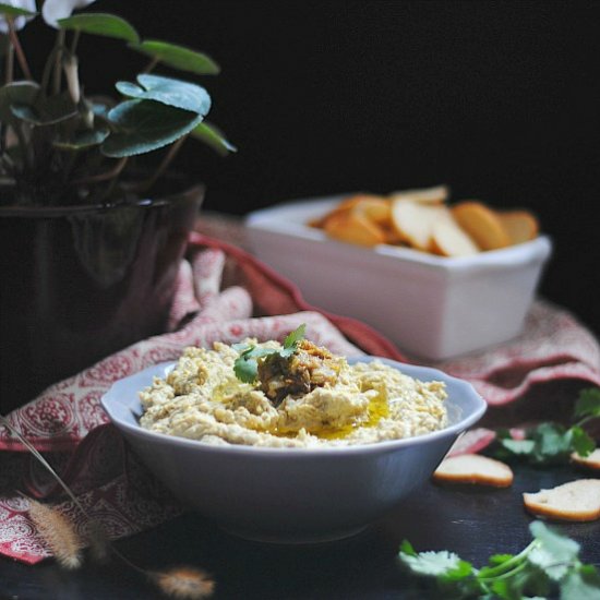 Brinjal Pickle Hummus