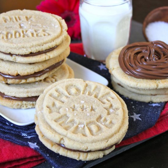 Salted PB & Nutella Cookies