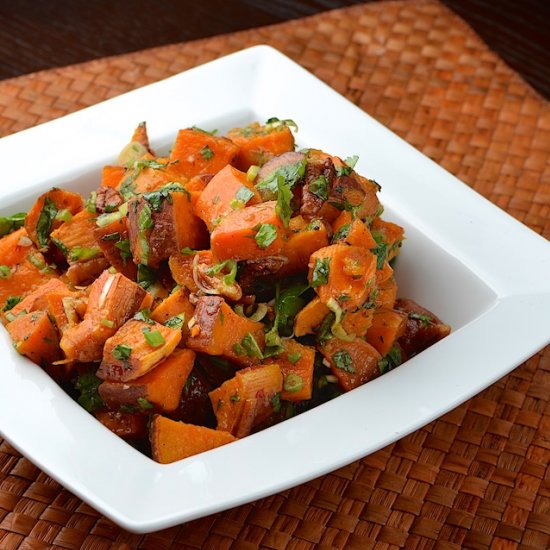 Roasted Sweet Potato with Pecans