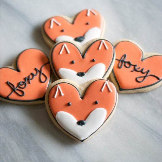 Fox Face Decorated Cookies