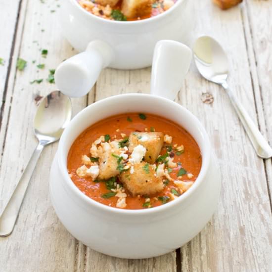 Roasted Red Pepper and Tomato Soup