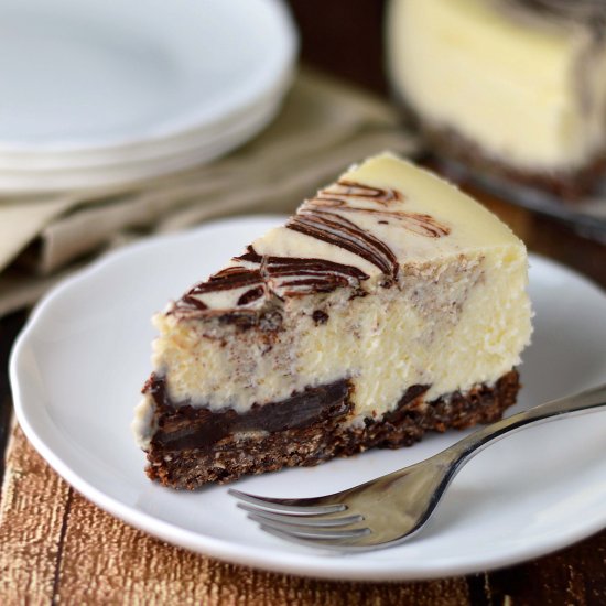 Chocolate macaroon cheesecake