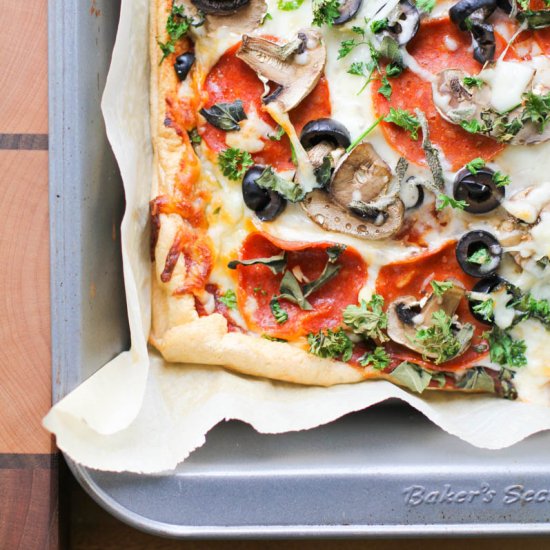 Baked Omelette Pizza