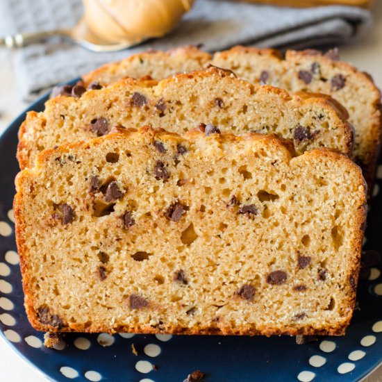 Chocolate Chip Peanut Butter Bread