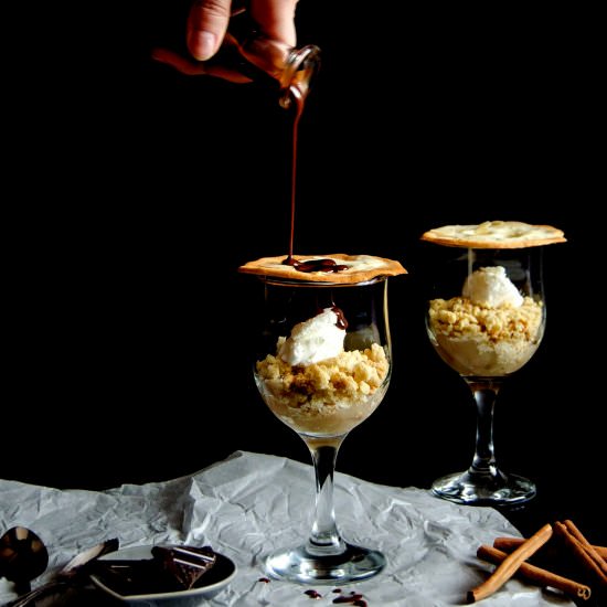 Pear Crumble in a Glass