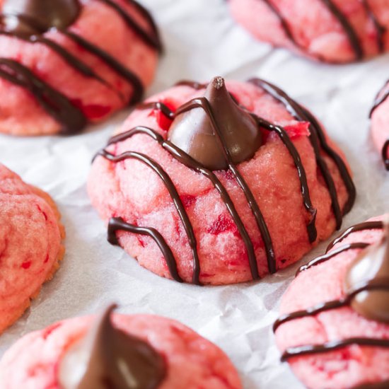 Chocolate Cherry Blossom Cookies