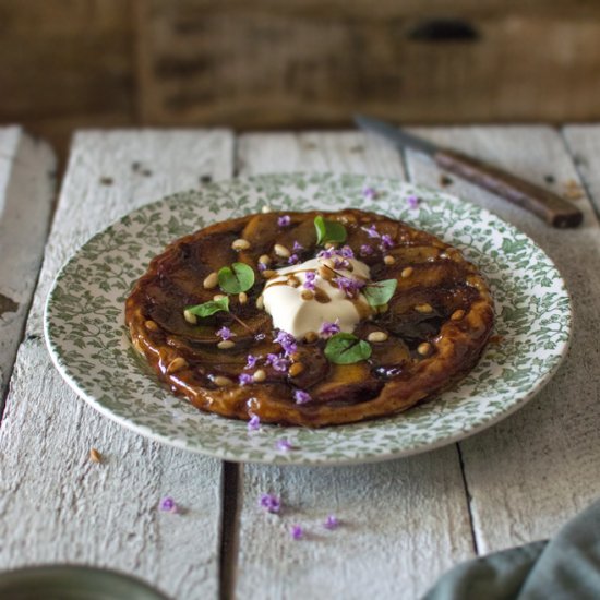 Spiced Apple & Peach Tarte Tatin