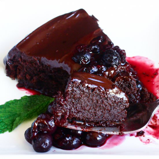 Dark Chocolate Torte with Coulis