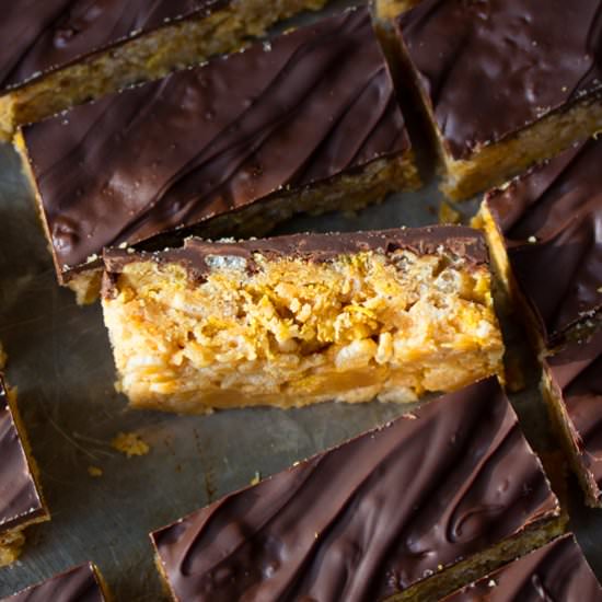 No Bake Peanut Butter Crunch Bars