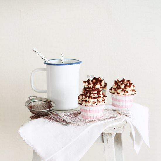 Tiramisu Cupcakes for Valentine’s Day