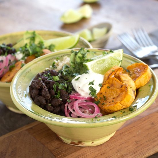 Black Bean and Brown Rice Bowls