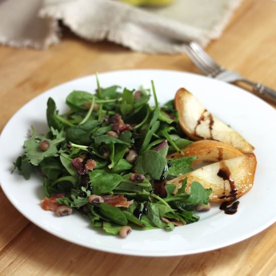 Hearty Salad with Roasted Pears