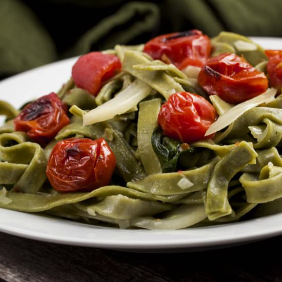 Spinach and Fennel Fettuccine