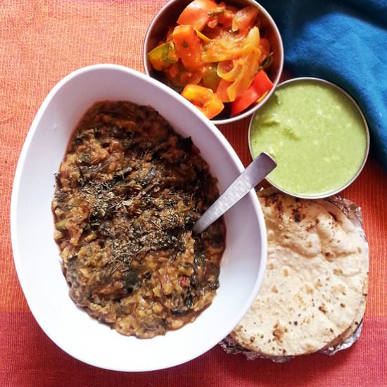 Amaranth Leaves with Dal