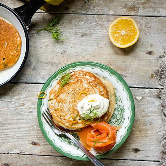 Meyer Lemon Buckwheat Pancakes