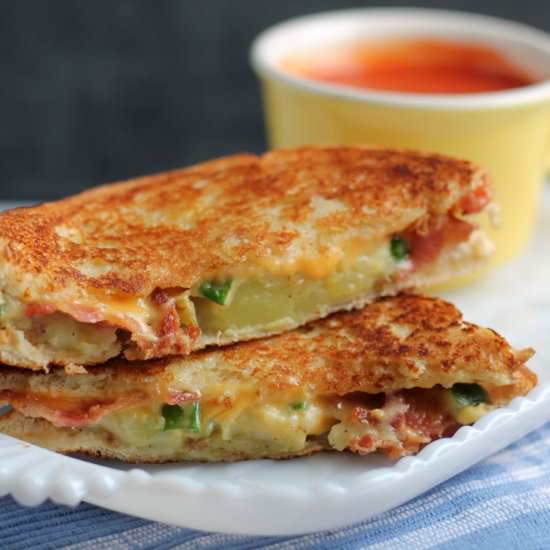 Loaded Baked Potato Grilled Cheese