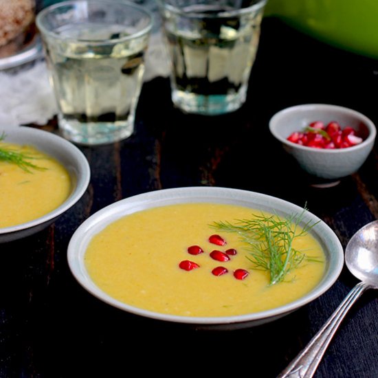 Butternut Fennel Leek Soup