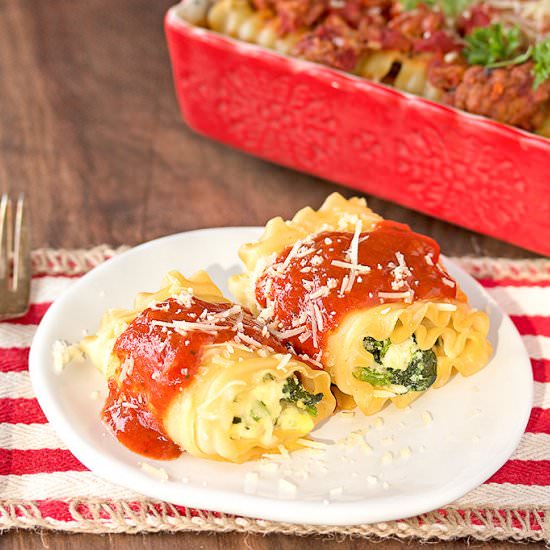 Spinach Lasagna Rolls