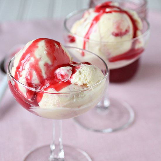 White Chocolate Raspberry Ice Cream