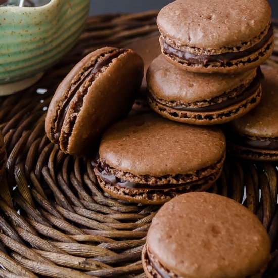 Chocolate Hazelnut Macarons