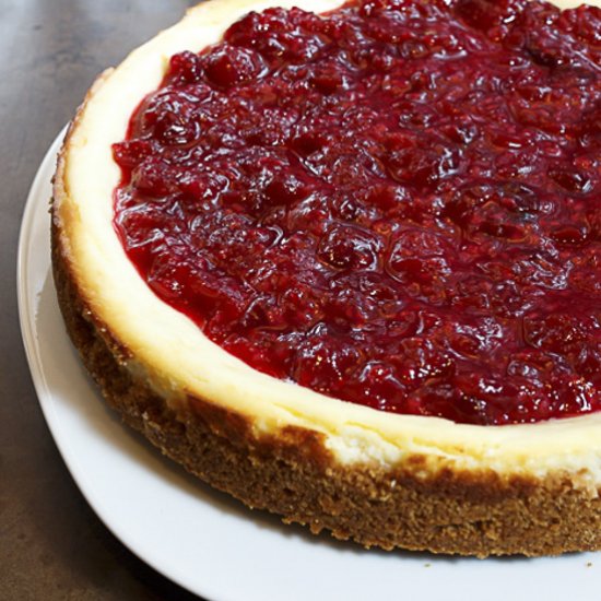 Lemon Cheesecake with Berry Compote