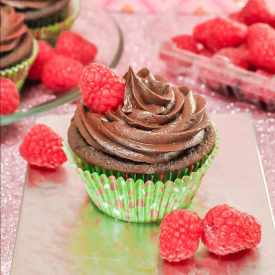 Chocolate Raspberry Cupcakes