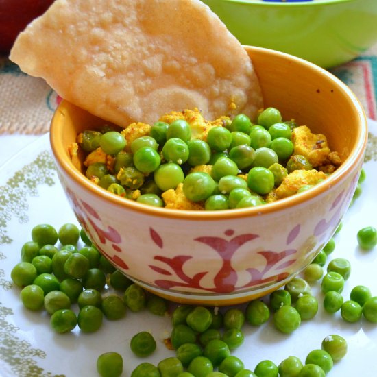 Matar Paneer (dry)