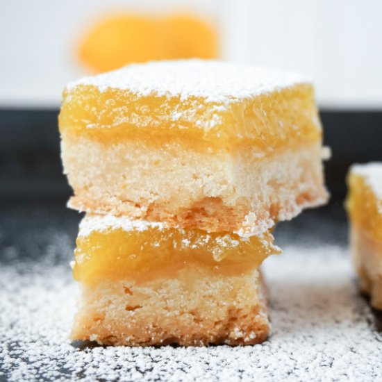 Meyer Lemon Bars with Olive Oil