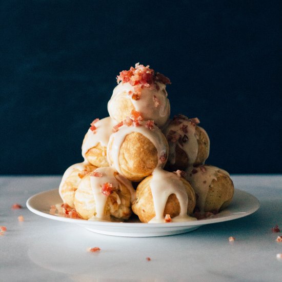 Maple Bacon Mochi Pancake Bites