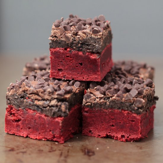 Red Velvet Oreo Truffle Brownies