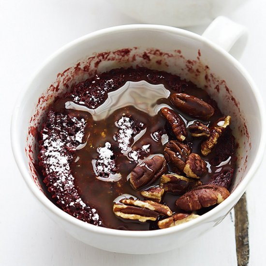 Red Velvet Mug Cakes for 2