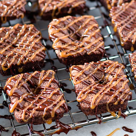 Salted Caramel ROLO Brownie Bites