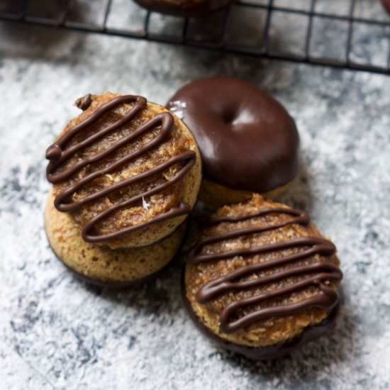 Mini Baked Samoa Donuts