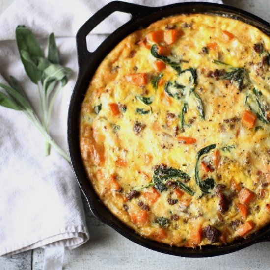 Sausage and Sweet Potato Frittata