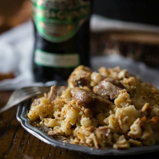 Beer Bratwurst Mac and Cheese