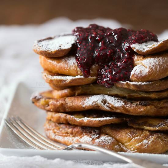 Raspberry Croissant French Toast